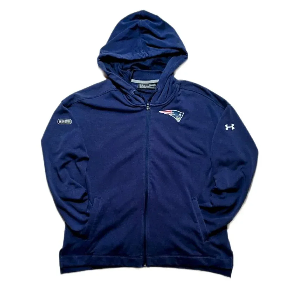 Under Armour NFL Combine Authentic New England Patriots Men Hooded Jacket Size L